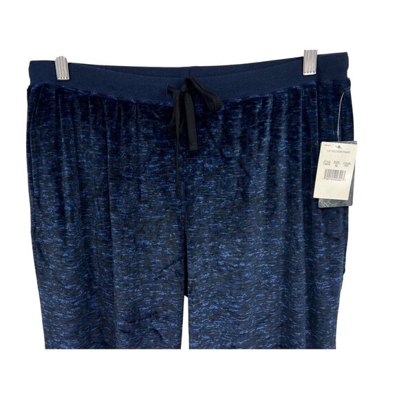 Laura Ashley Womens Navy Heather Lounge Pants Size Medium M Velour Comfort New - Picture 2 of 8